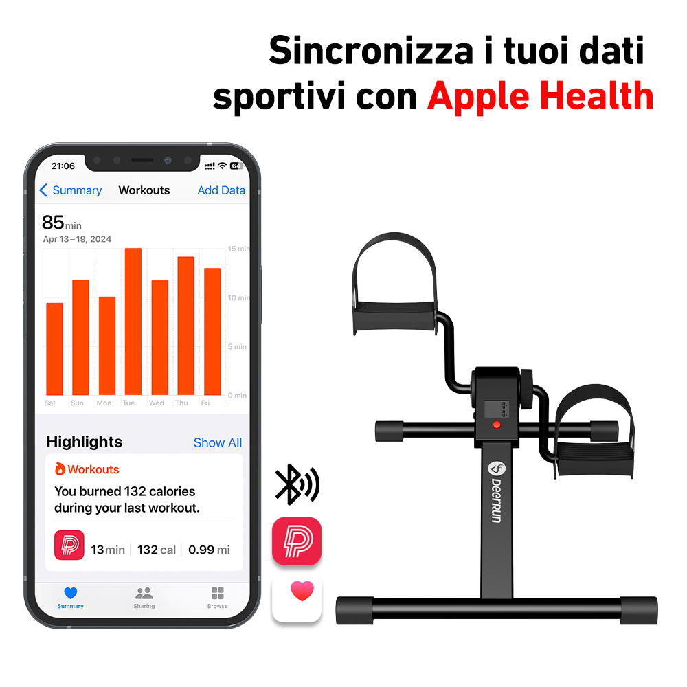 DeerRun® Bicicletta sotto il tavolo per terapia di braccia, gambe o per bruciare calorie