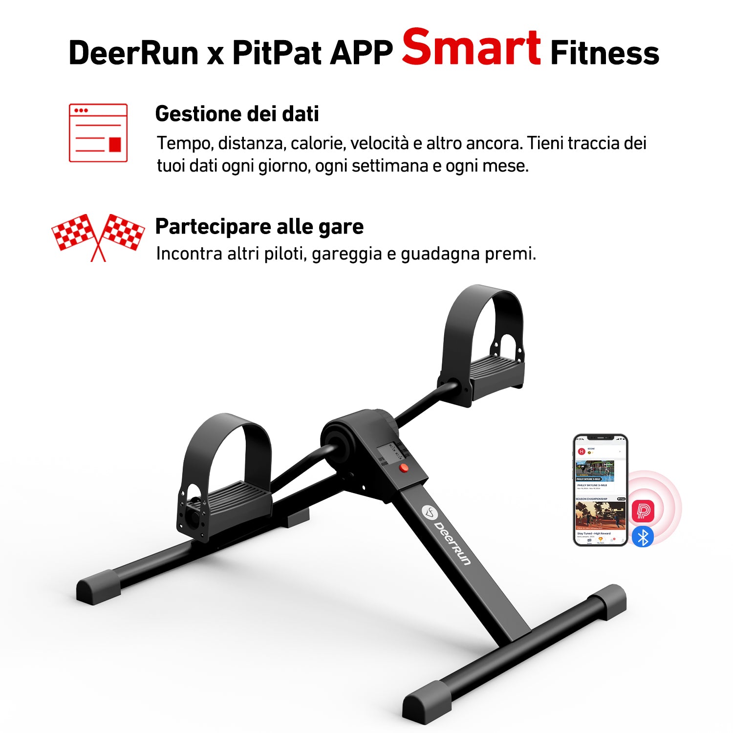 DeerRun® Bicicletta sotto il tavolo per terapia di braccia, gambe o per bruciare calorie