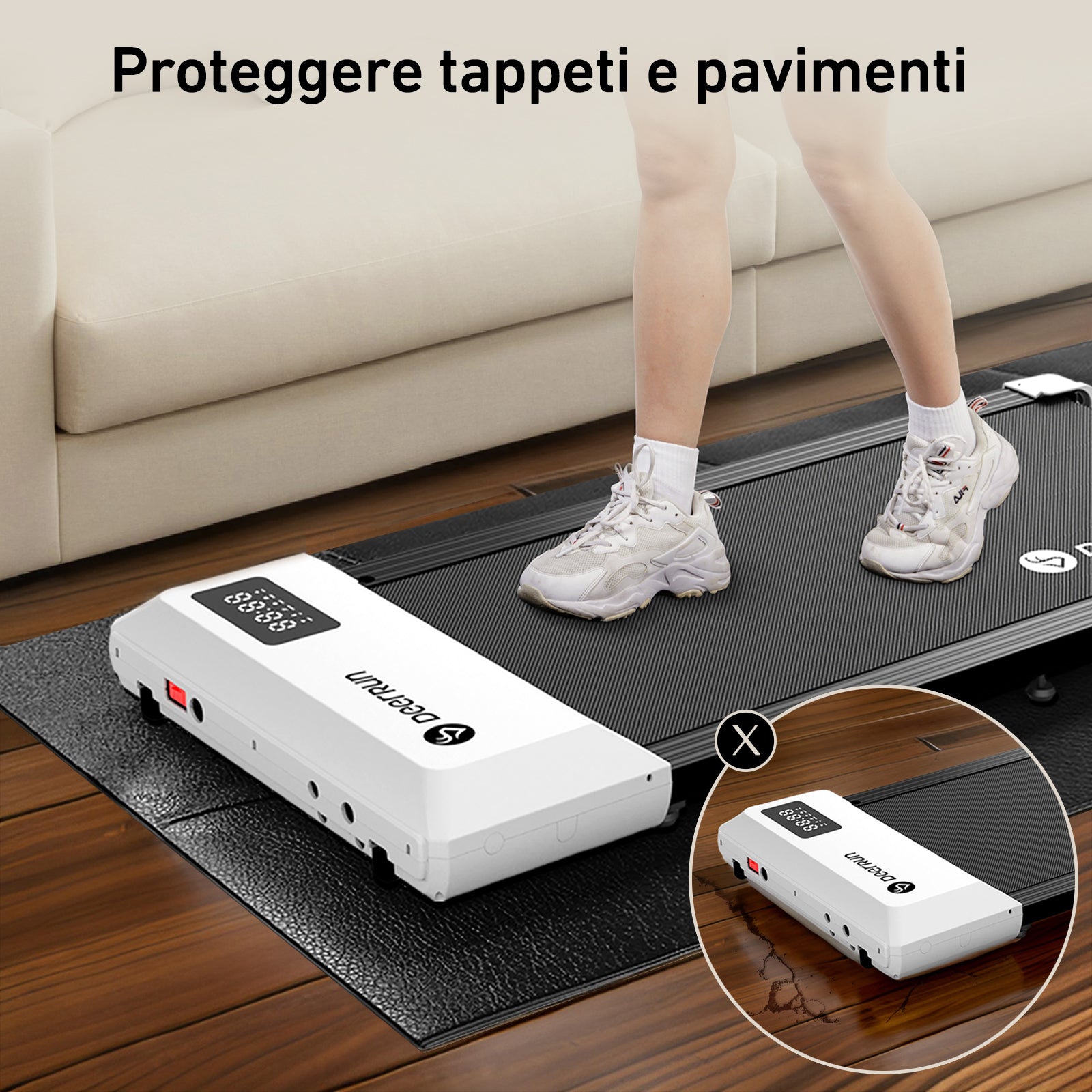 DeerRun® PVC Tappetino pieghevole per tapis roulant