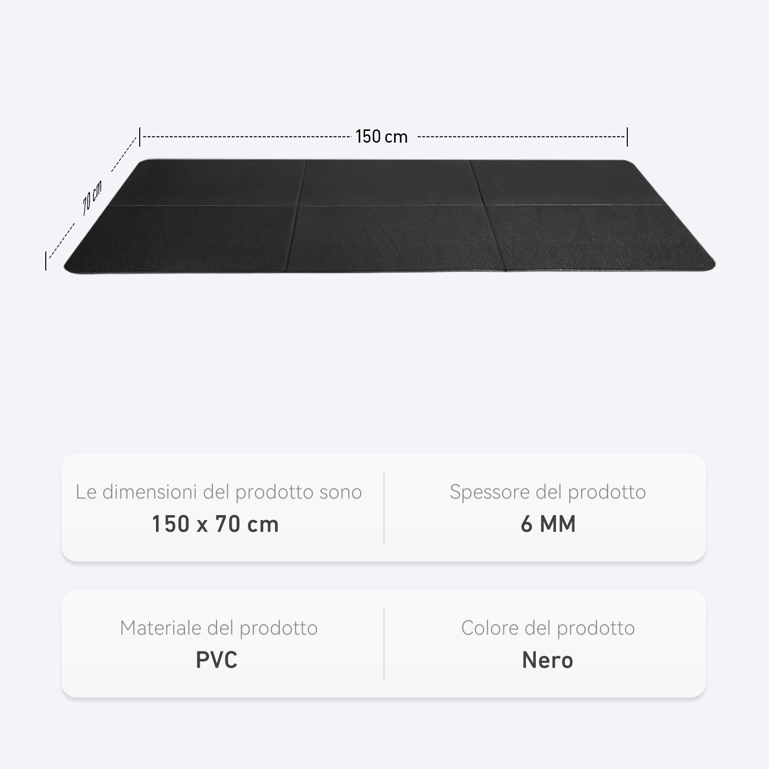 DeerRun® PVC Tappetino pieghevole per tapis roulant