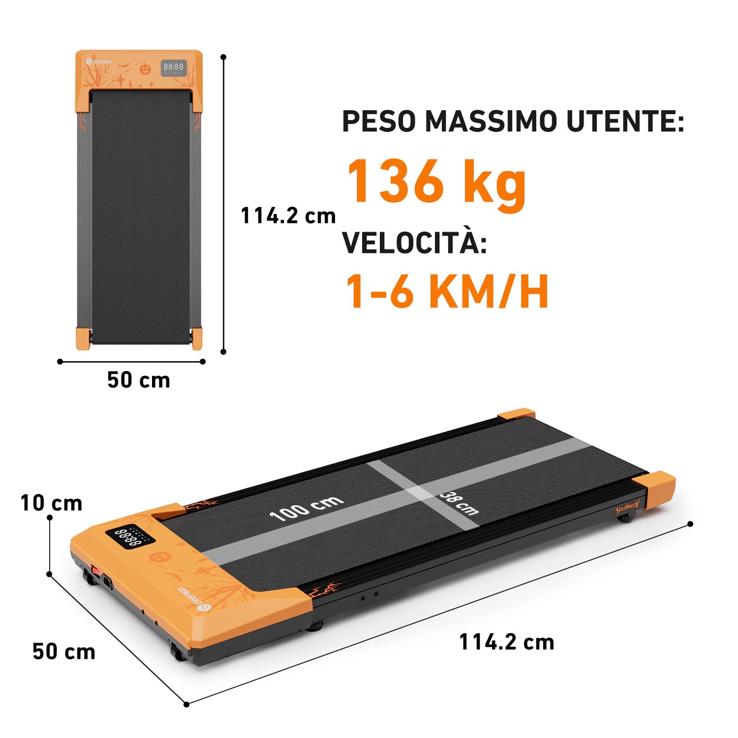 DeerRun Q1 Plus Halloween Edizione Tapis roulant - Regalo fitness e miglioramento dello stile di vita