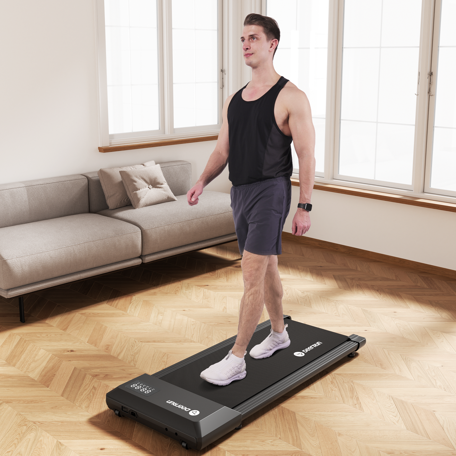 DeerRun Q1 Urban Upgrade | Tapis roulant Smart Walk con capacità di carico di 136 kg e telecomando