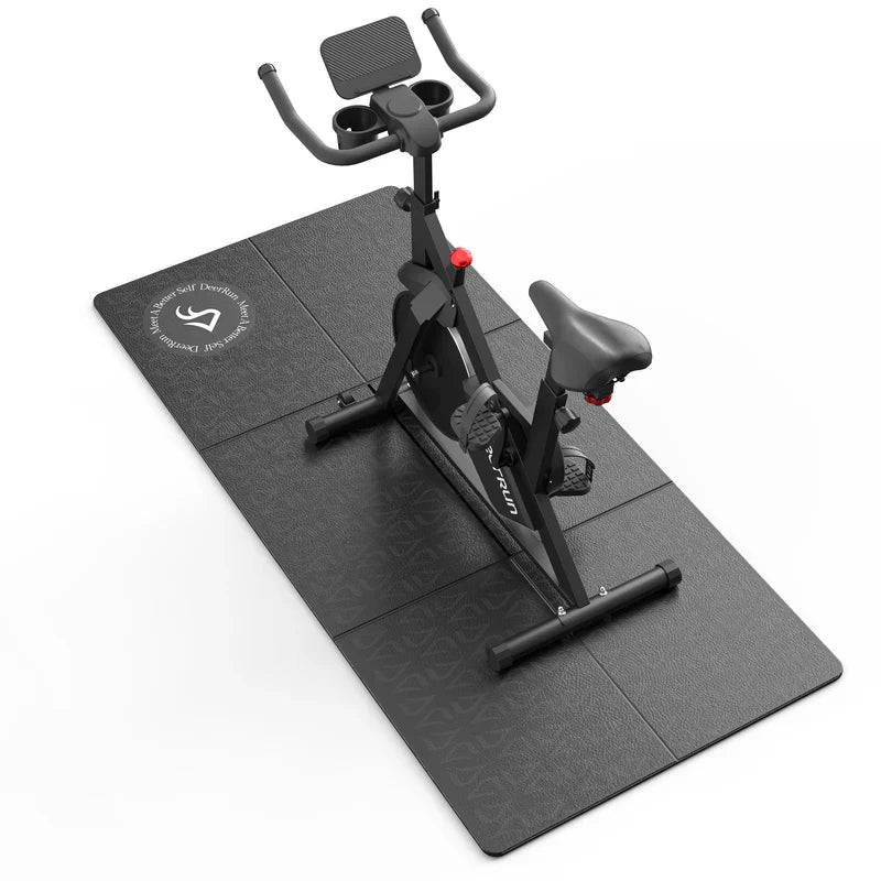 DeerRun S500 Smart bike da interno nera con resistenza magnetica regolabile, cintura silenziosa e app PitPat