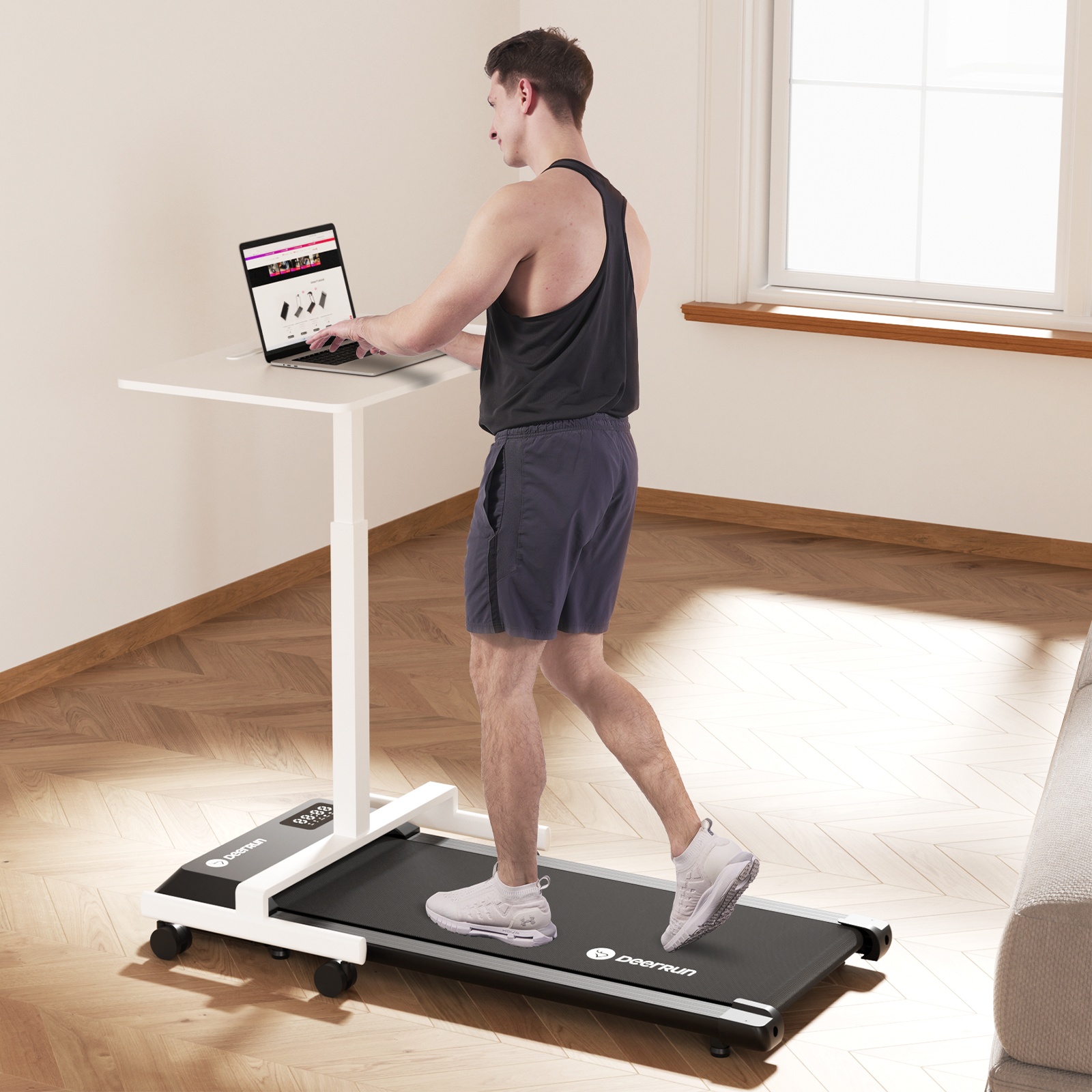 DeerRun Q1 Urban Upgrade | Tapis roulant Smart Walk con capacità di carico di 136 kg e telecomando