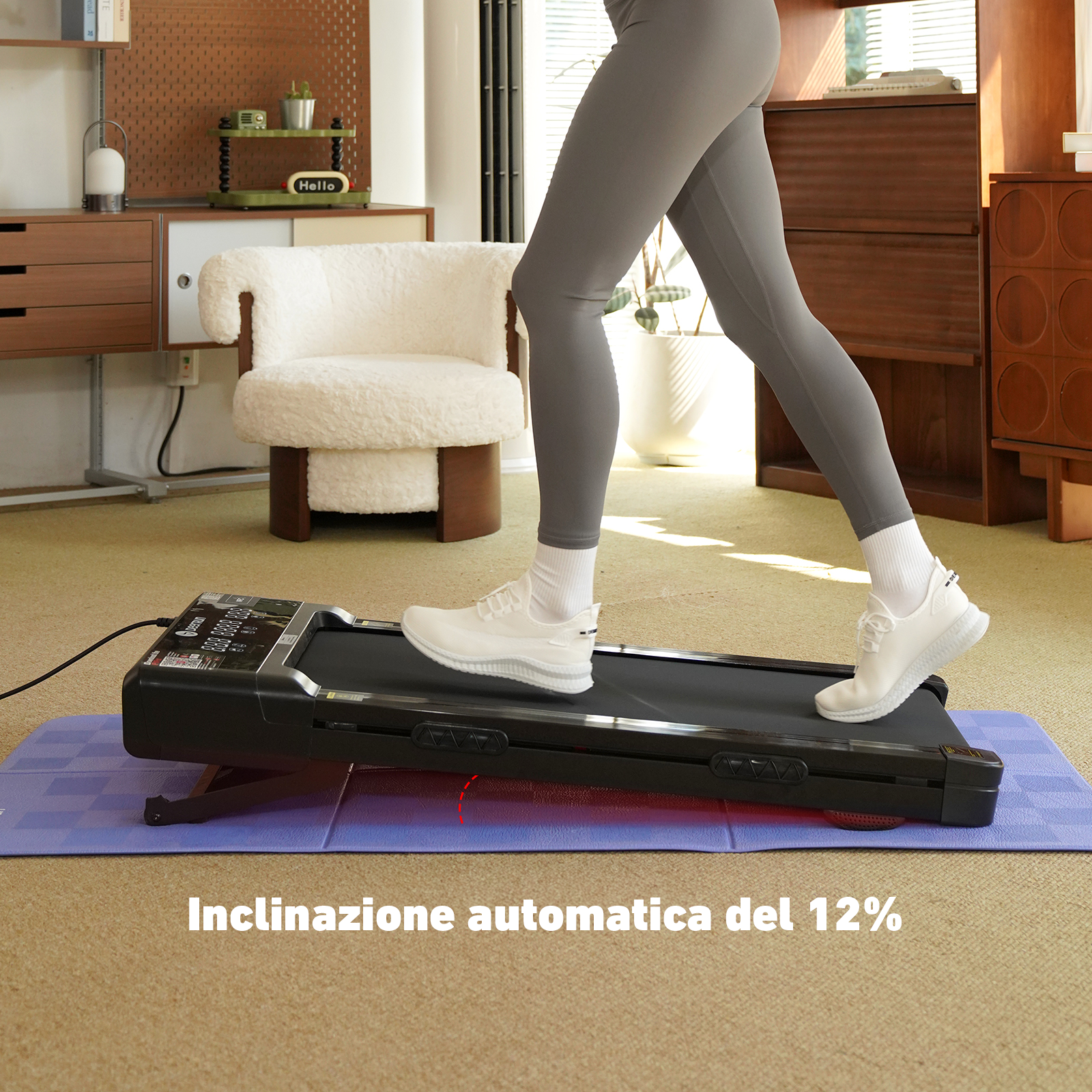 DeerRun Z10 Smart-Walk-Tapis roulant con inclinazione automatica del 12% e telecomando