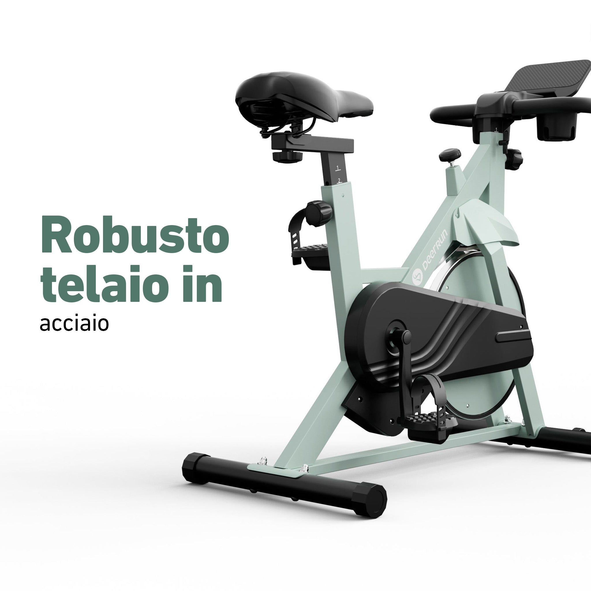 DeerRun S500 Smart bike da interno con resistenza magnetica regolabile, cintura silenziosa e PitPat App