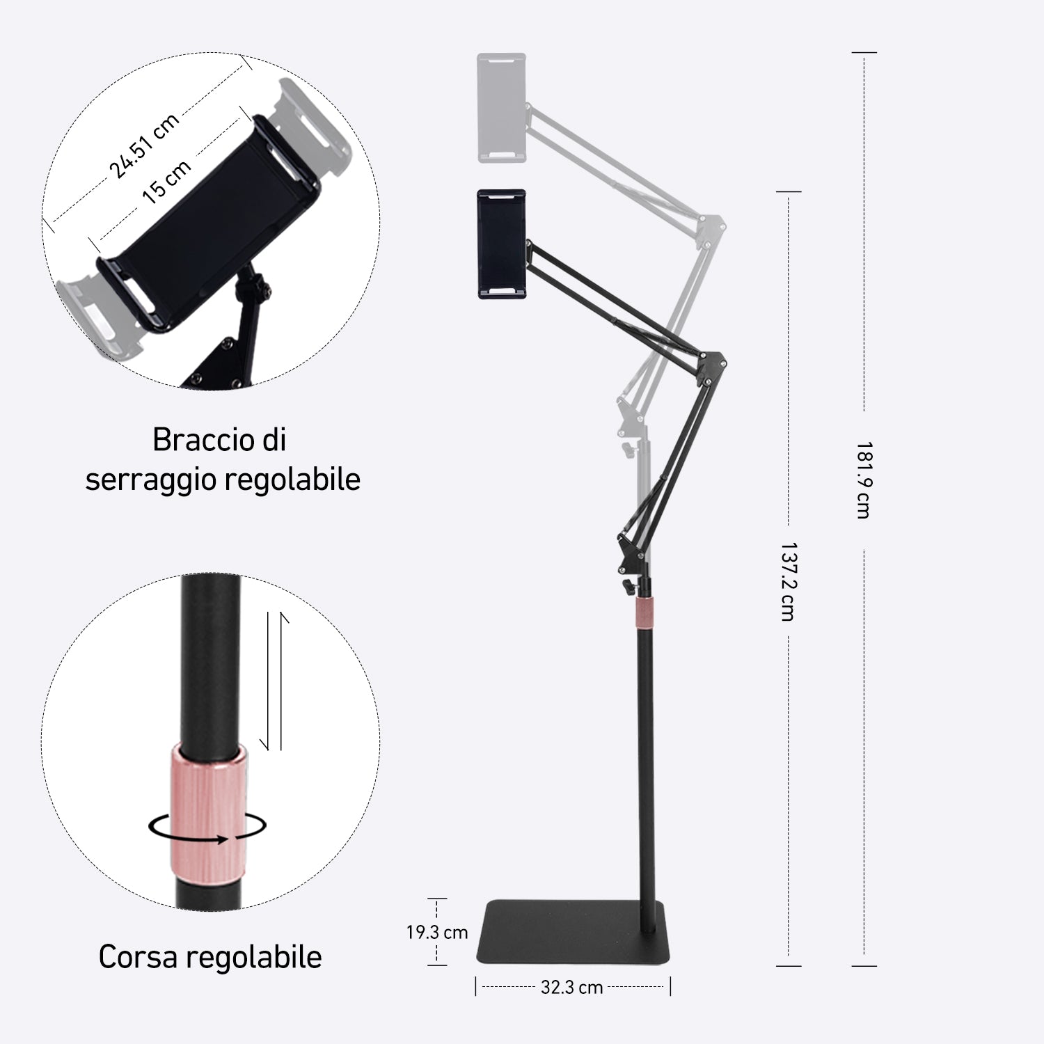 DeerRun® Supporto per cellulare per camminare sui tapis roulant