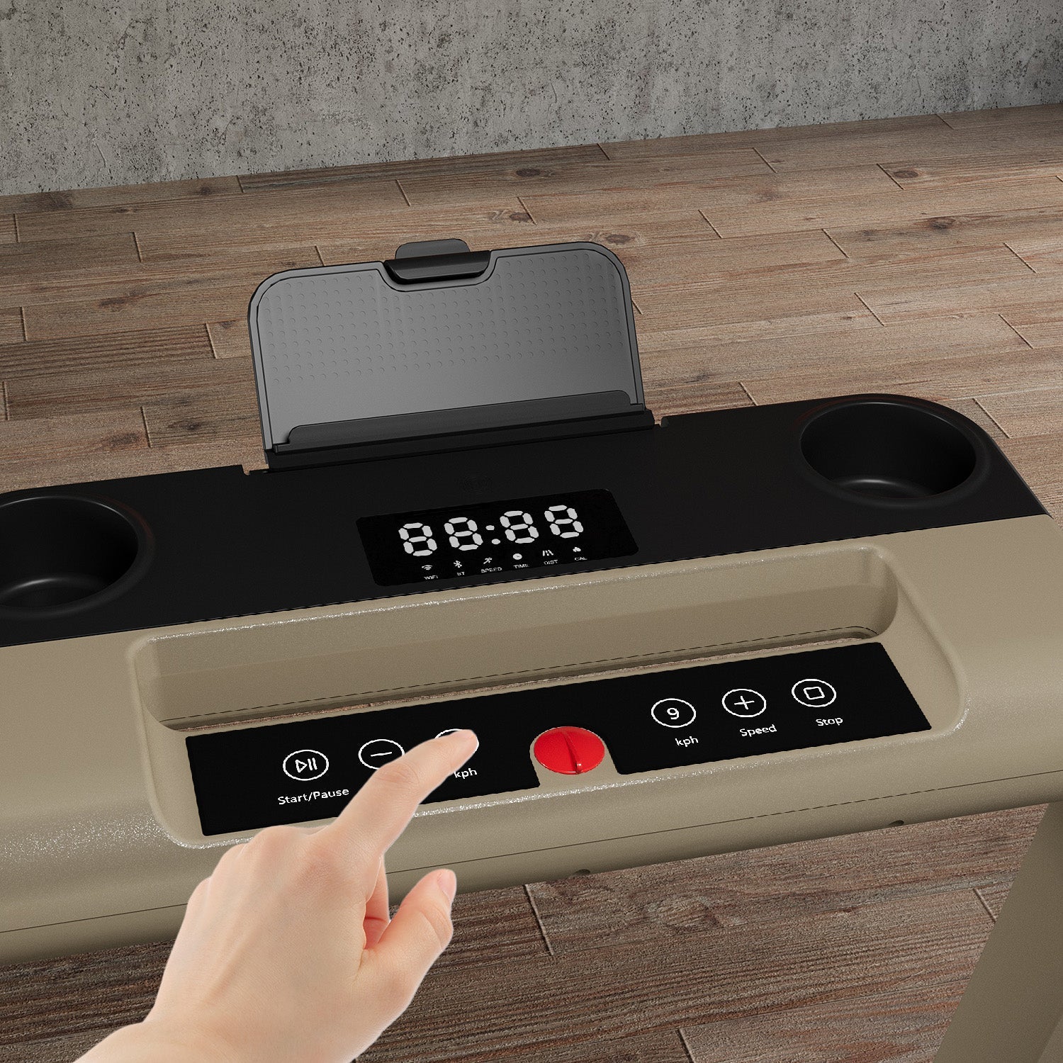 DeerRun A1 Pro Starlight-Tapis roulant pieghevole Edition con inclinazione del 6%, Bluetooth e telecomando wireless