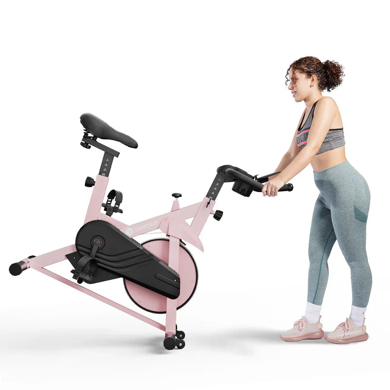 DeerRun S500 Rose Indoor Smart Bike con resistenza magnetica regolabile, cintura silenziosa e App PitPat