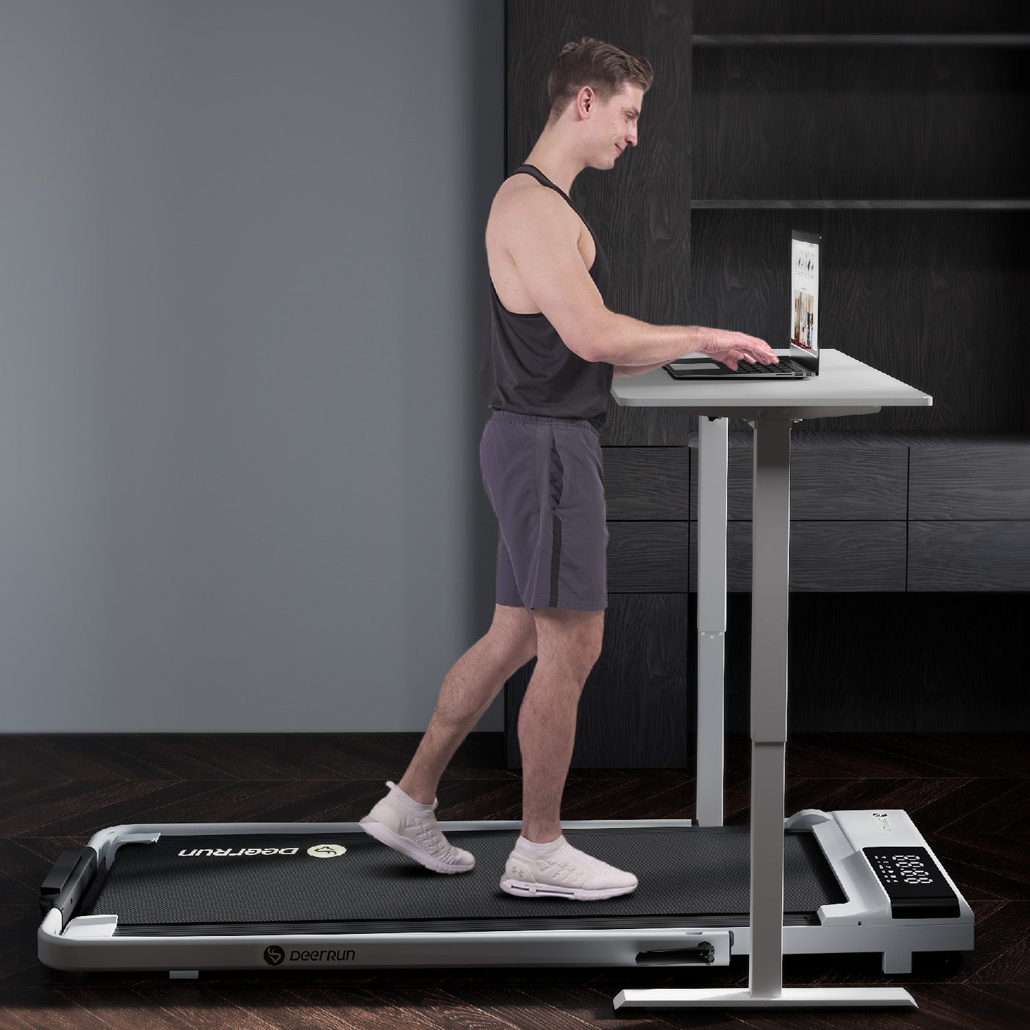DeerRun A5 Pro Energie-2025 Smartes 2-in-1 Tapis roulant | Chip di aggiornamento e supporto NFC con capacità di carico di 145 kg e telecomando