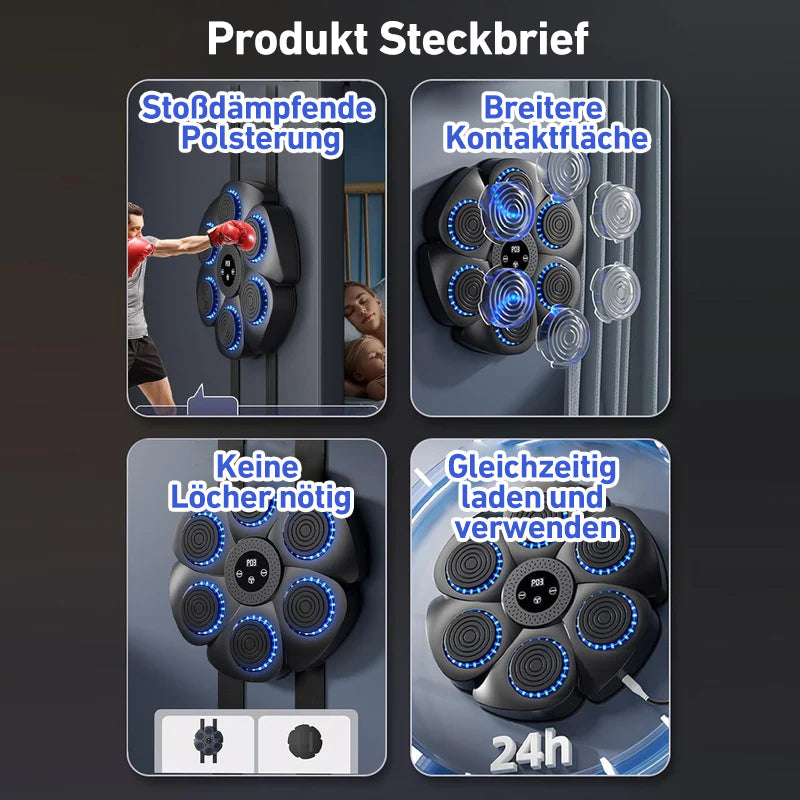 DeerRun® Smart Macchina per boxe musicale (Guanti e cavo di ricarica inclusi)