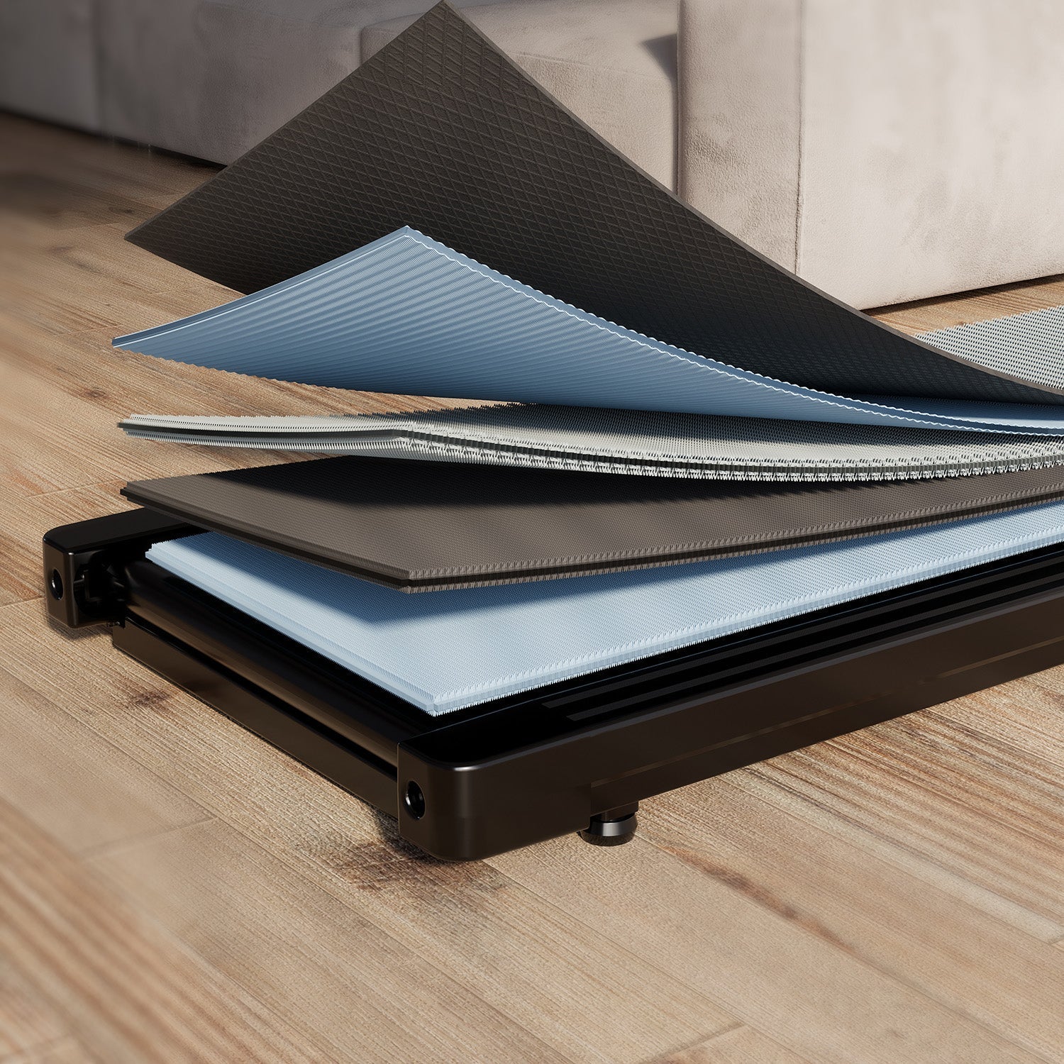 DeerRun Q1 Classic Plus – Smartes Walking-Tapis roulant con superficie di corsa più ampia, capacità di carico di 158 kg e telecomando