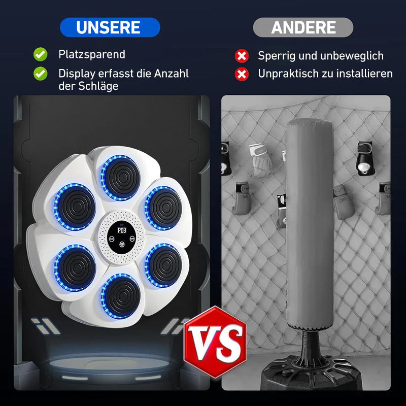 DeerRun® Smart Macchina per boxe musicale (Guanti e cavo di ricarica inclusi)