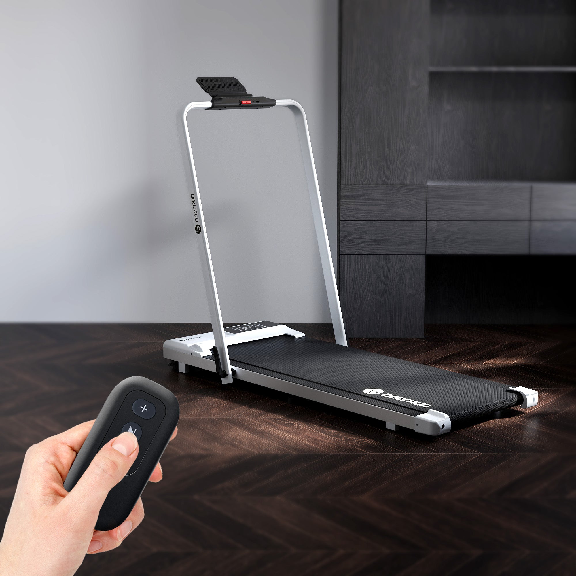DeerRun A5 Pro Energie-2025 Smartes 2-in-1 Tapis roulant | Chip di aggiornamento e supporto NFC con capacità di carico di 145 kg e telecomando