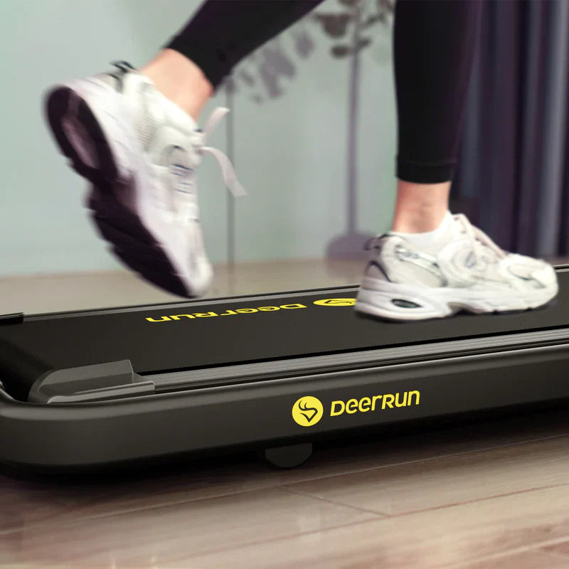 DeerRun A5 Pro Energie-2025 Smartes 2-in-1 Tapis roulant nero | Passa a una capacità di carico di 145 kg - Offerta lampo - solo per un periodo limitato