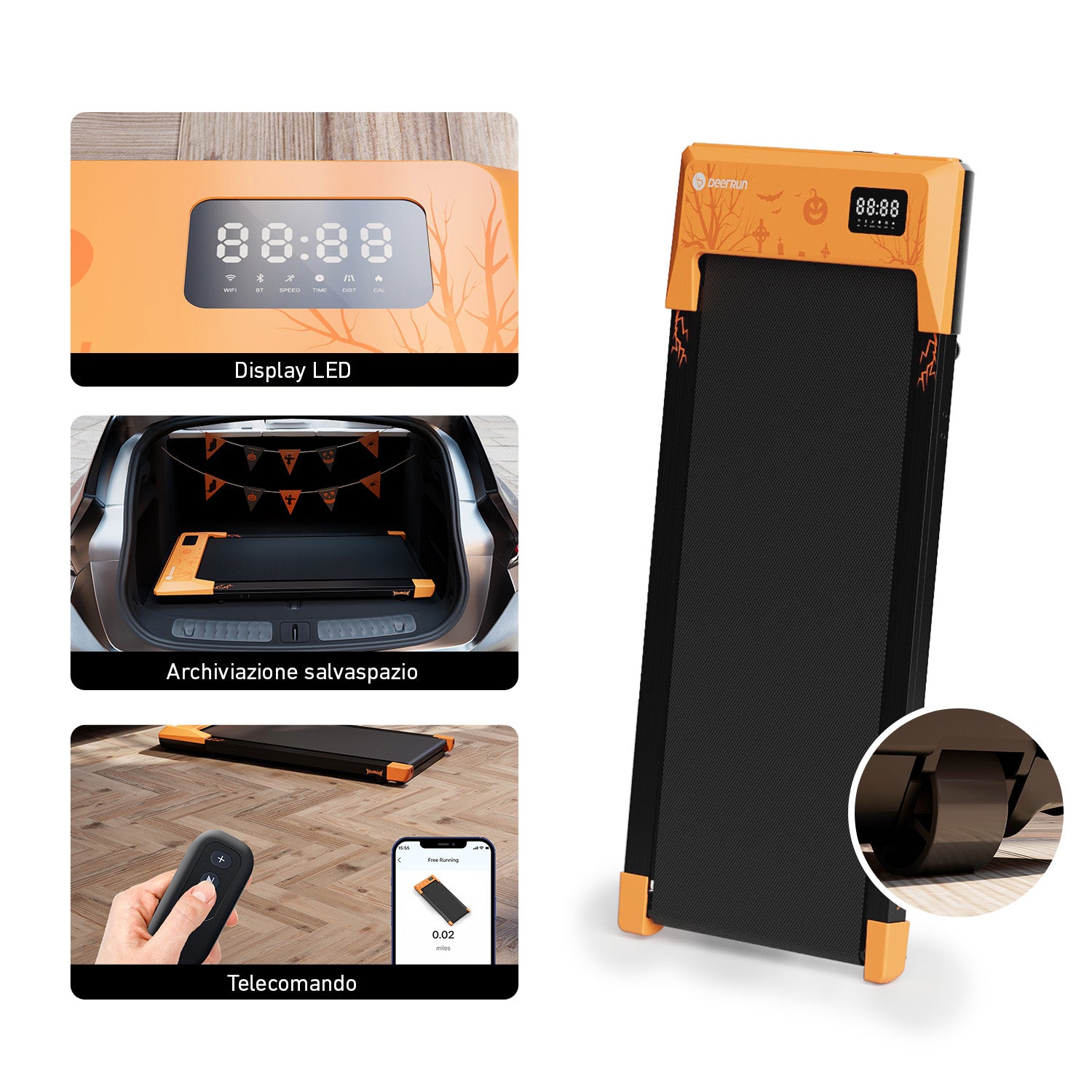 DeerRun Q1 Plus Halloween Edizione Tapis roulant - Regalo fitness e miglioramento dello stile di vita