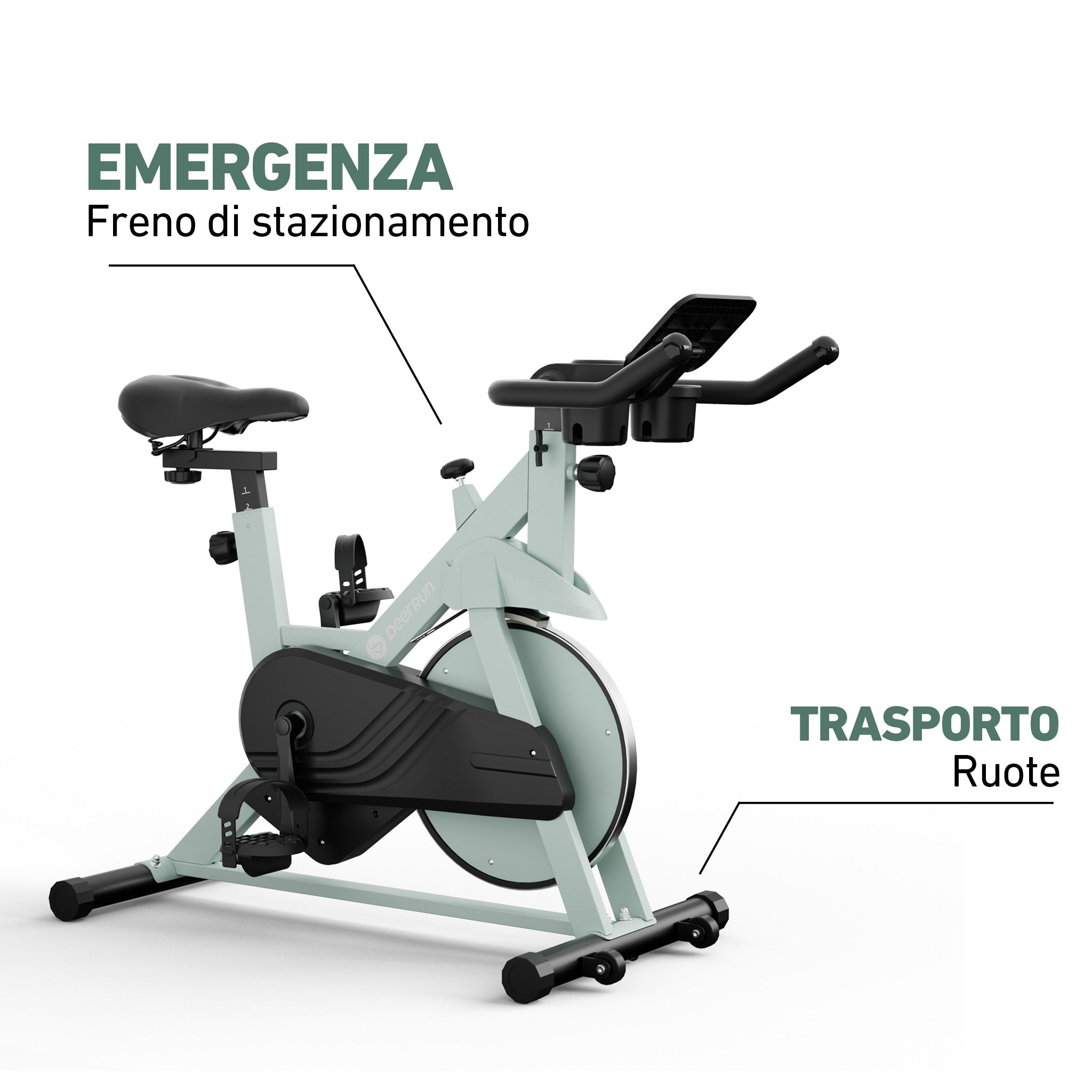 DeerRun S500 Smart bike da interno con resistenza magnetica regolabile, cintura silenziosa e PitPat App