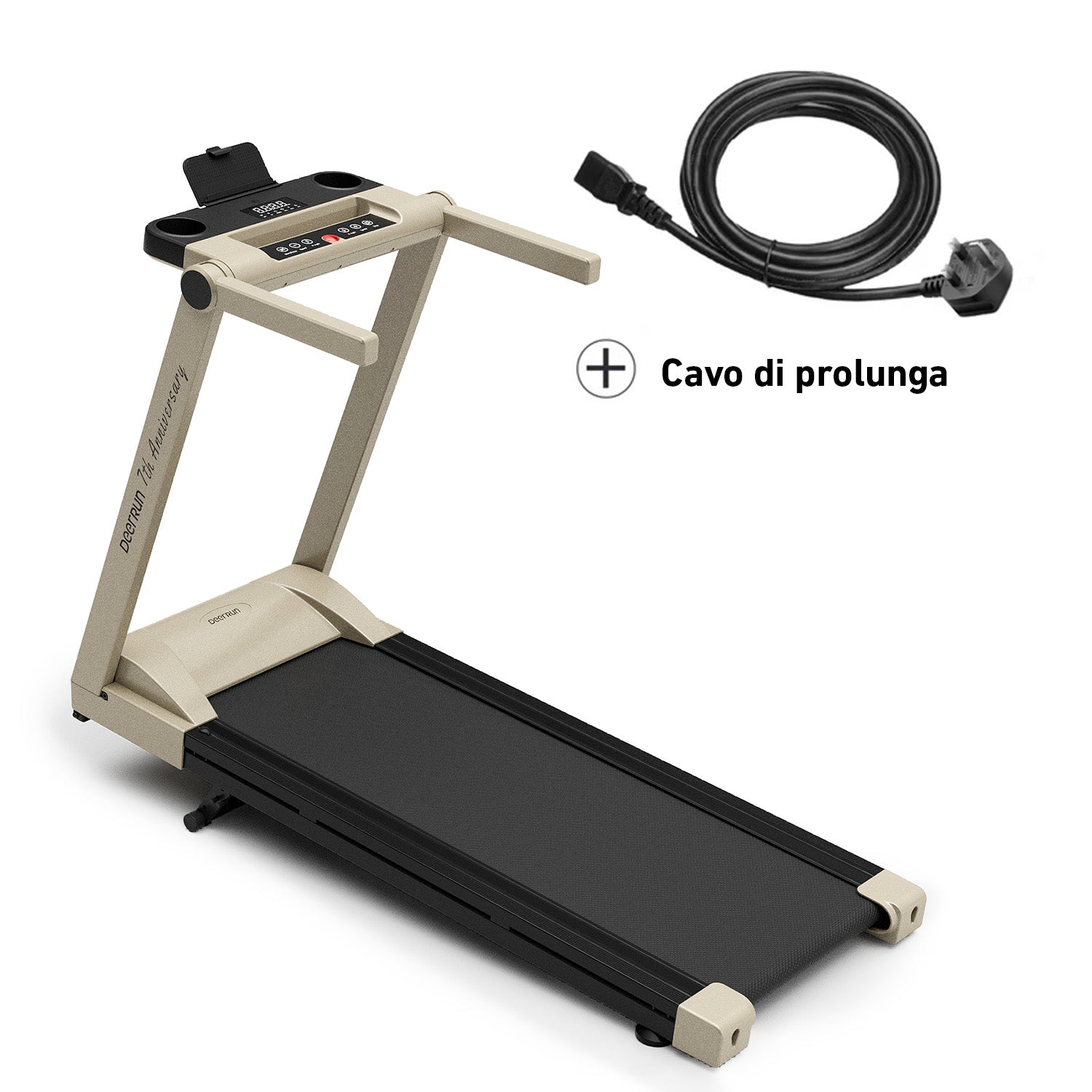 DeerRun A1 Pro Starlight-Tapis roulant pieghevole Edition con inclinazione del 6%, Bluetooth e telecomando wireless