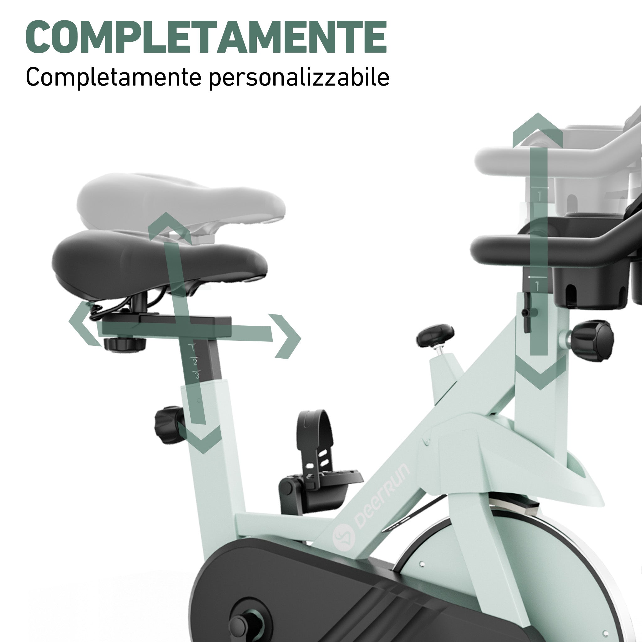 DeerRun S500 Smart bike da interno con resistenza magnetica regolabile, cintura silenziosa e PitPat App