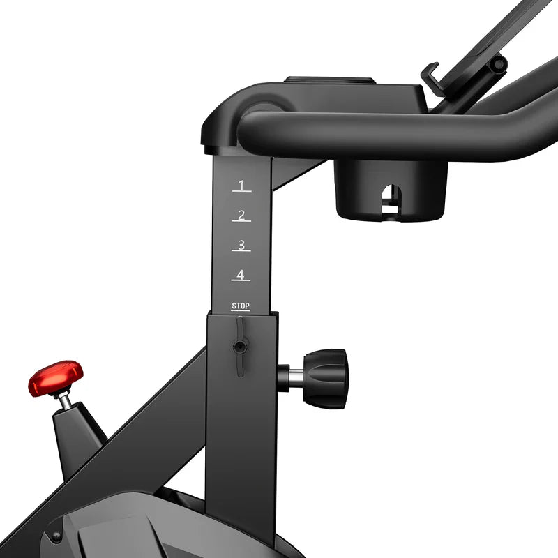 DeerRun S500 Smart bike da interno nera con resistenza magnetica regolabile, cintura silenziosa e app PitPat