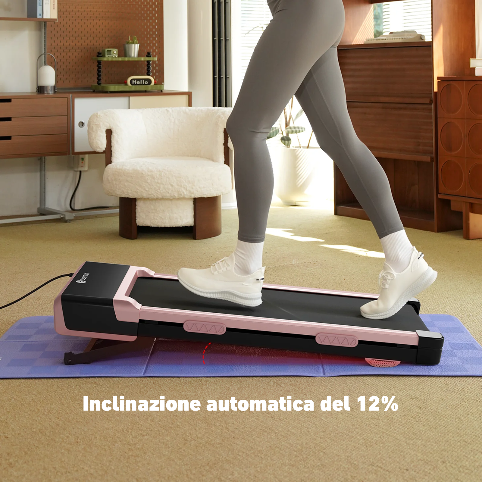 DeerRun Z10 Smart-Walk-Tapis roulant con inclinazione automatica del 12% e telecomando