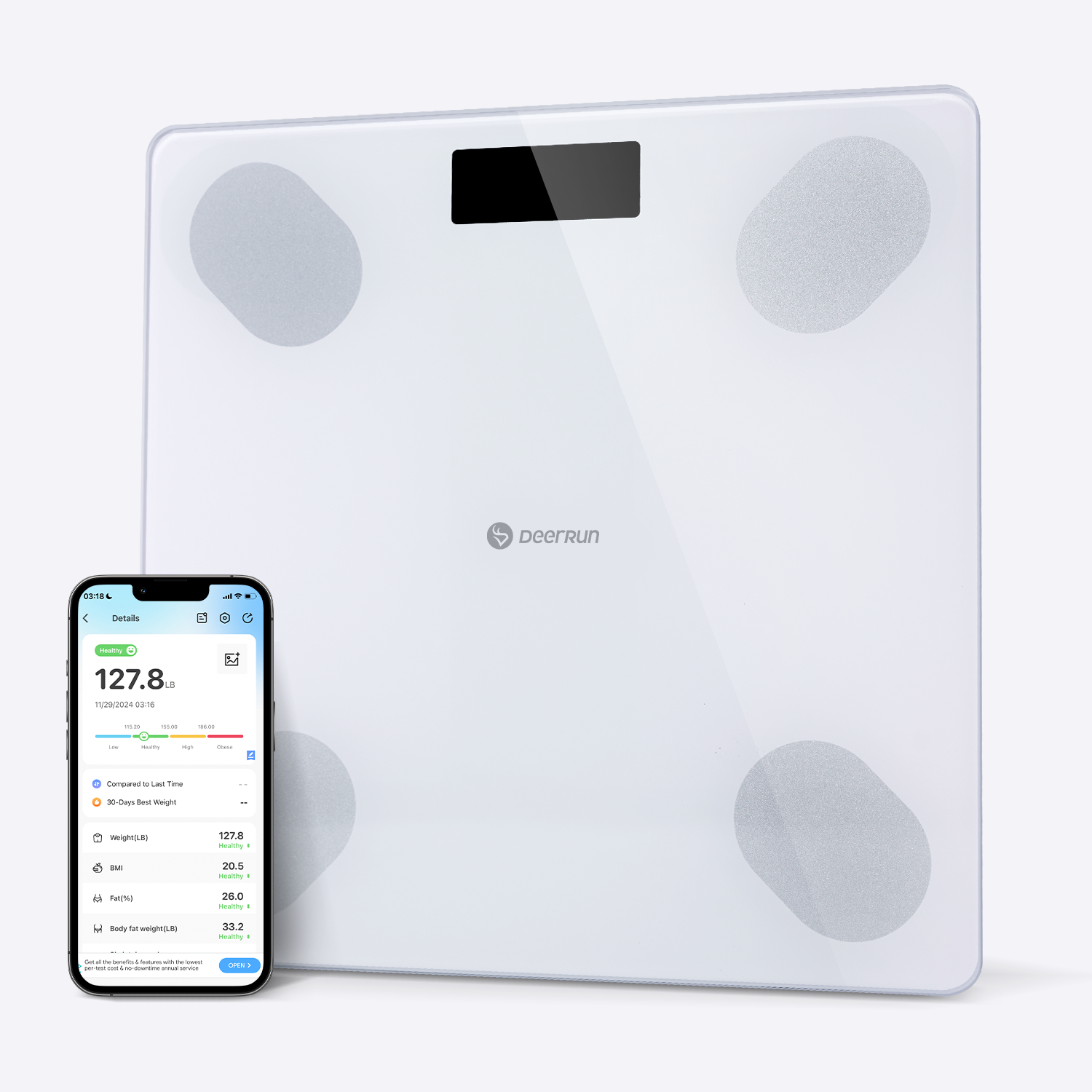 DeerRun® Smart Bilancia per il peso corporeo