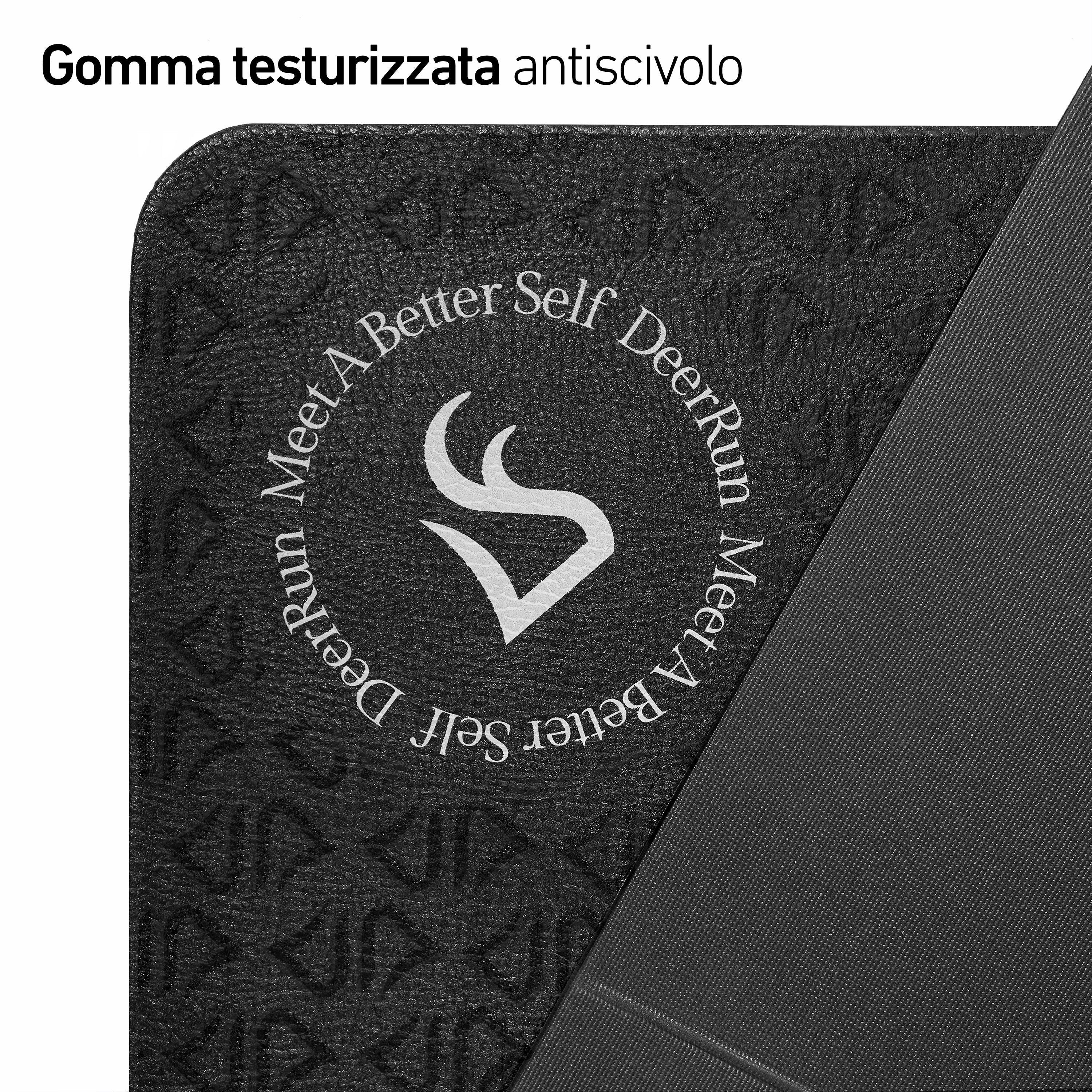 DeerRun® Tappetino Glory Signature in PVC da 6 mm, tappetino per tapis roulant pieghevole ad alta densità