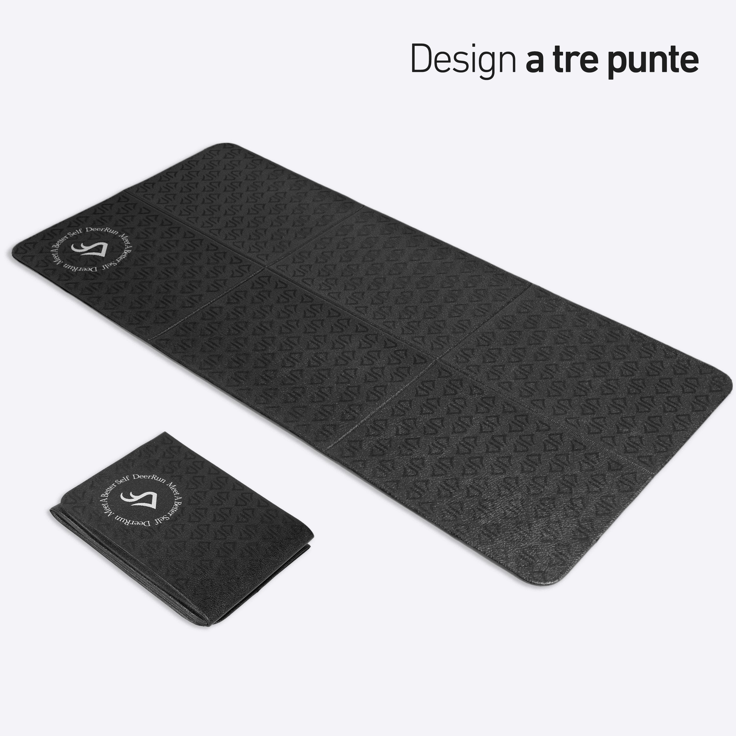 DeerRun® Tappetino Glory Signature in PVC da 6 mm, tappetino per tapis roulant pieghevole ad alta densità