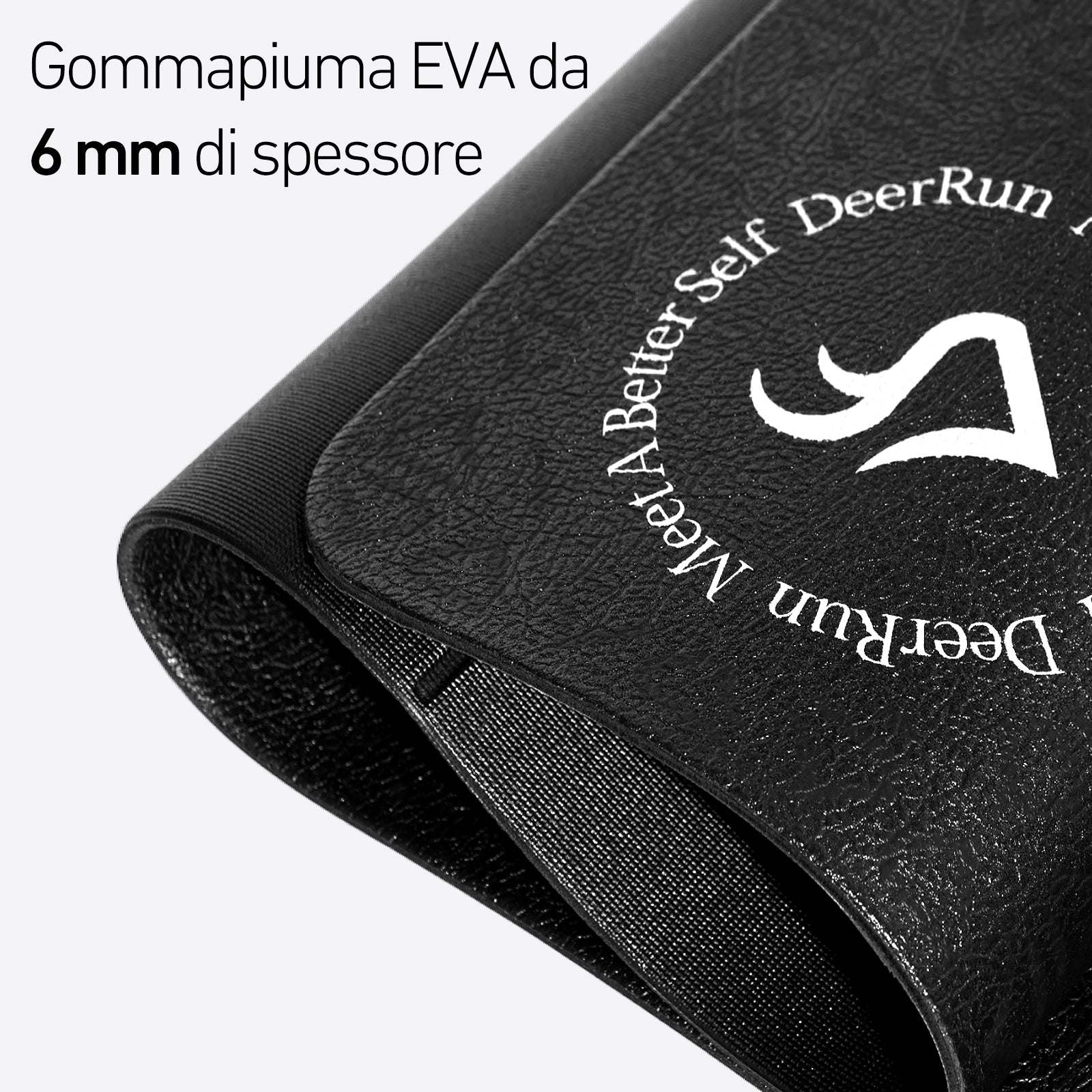 DeerRun® Tappetino Glory Signature in PVC da 6 mm, tappetino per tapis roulant pieghevole ad alta densità