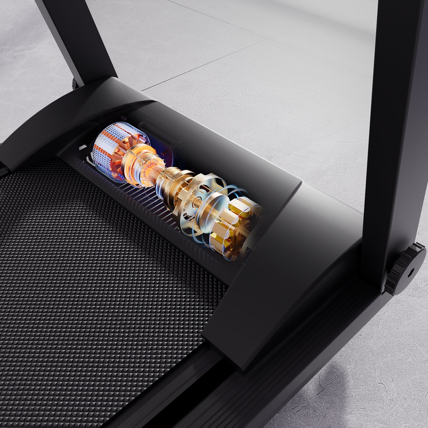 DeerRun A1 Urban-Tapis roulant pieghevole intelligente con pendenza del 6% e NFC | 150 kg, 16 km/h, Nero