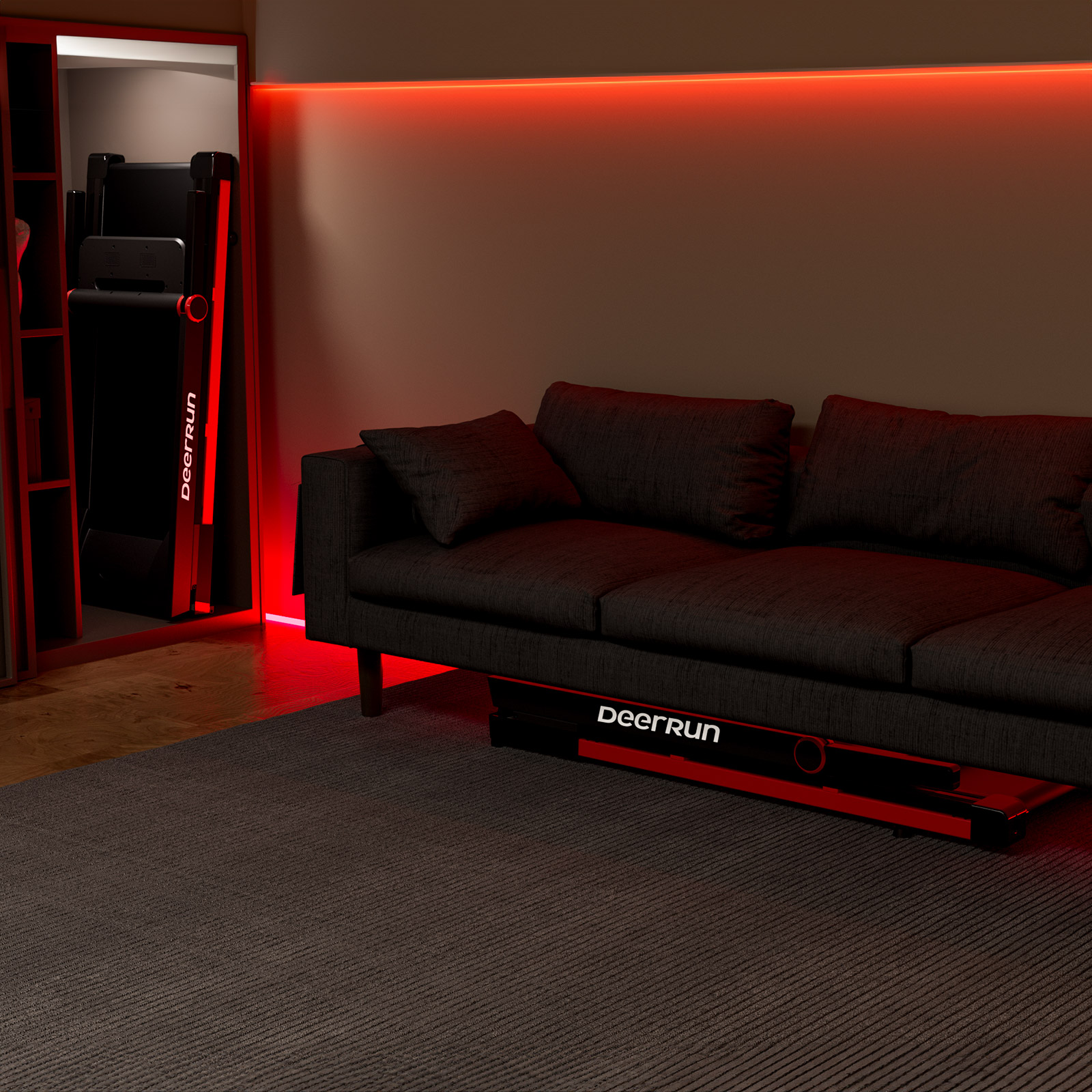 DeerRun A1 Pro Move+ – Tapis roulant pieghevole con inclinazione del 6% | Chip di aggiornamento 2025 e supporto NFC | Capacità di carico 158 kg, fino a 16 km/h