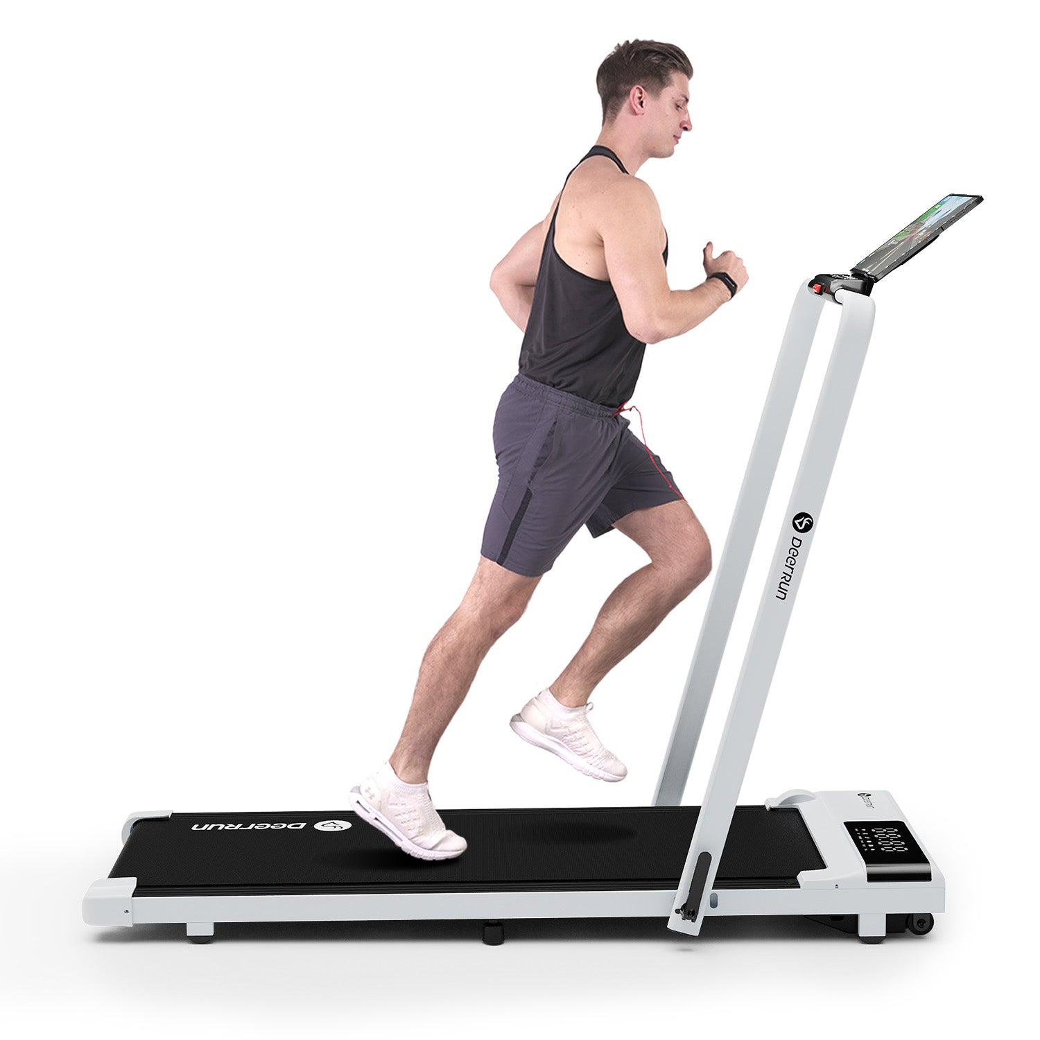 DeerRun A5 Pro Energie-2025 Smartes 2-in-1 Tapis roulant | Chip di aggiornamento e supporto NFC con capacità di carico di 145 kg e telecomando