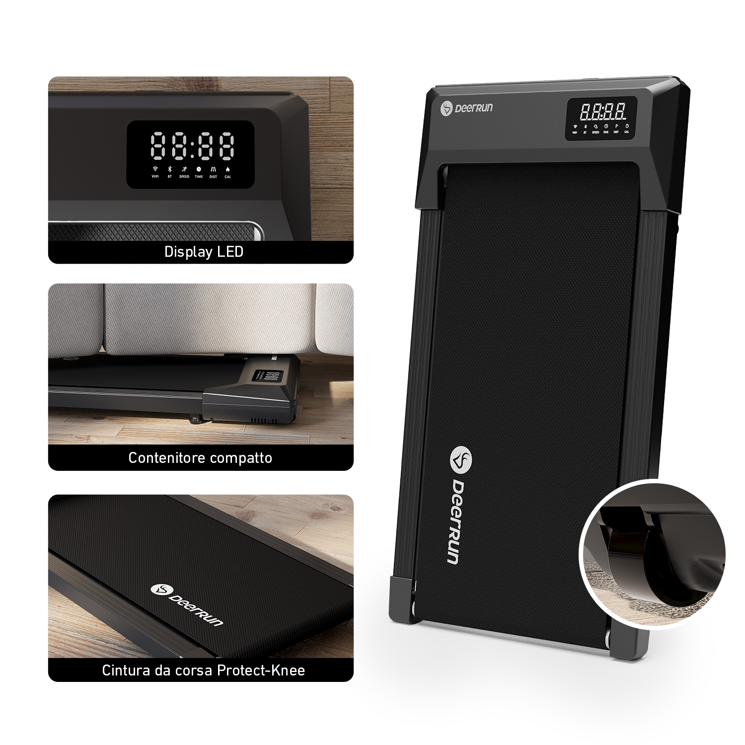 DeerRun Q1 Urban Smart-Walk-Tapis roulant –capacità di carico 136 kg