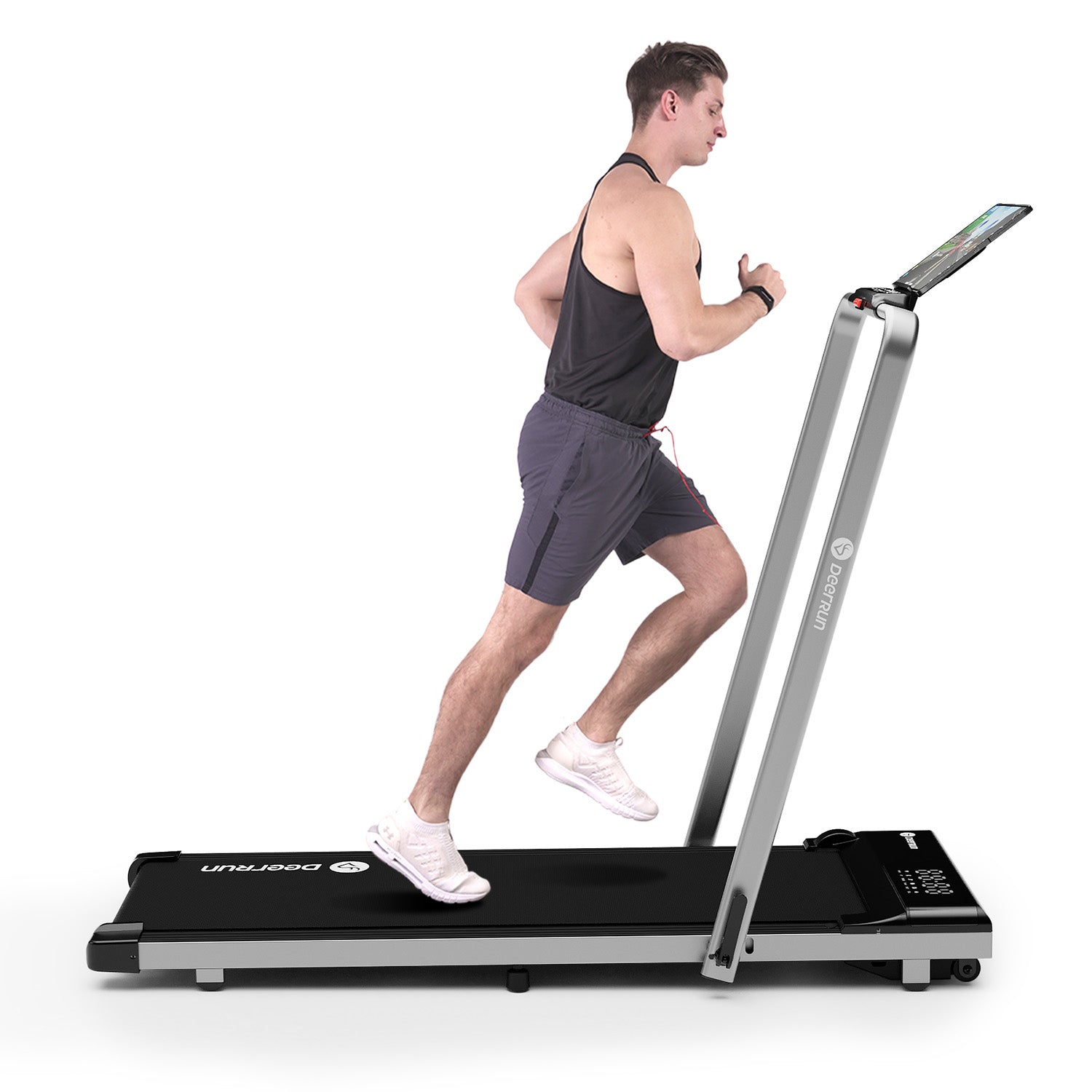 DeerRun A5 Pro Energie-2025 Smartes 2-in-1 Tapis roulant | Chip di aggiornamento e supporto NFC con capacità di carico di 145 kg e telecomando