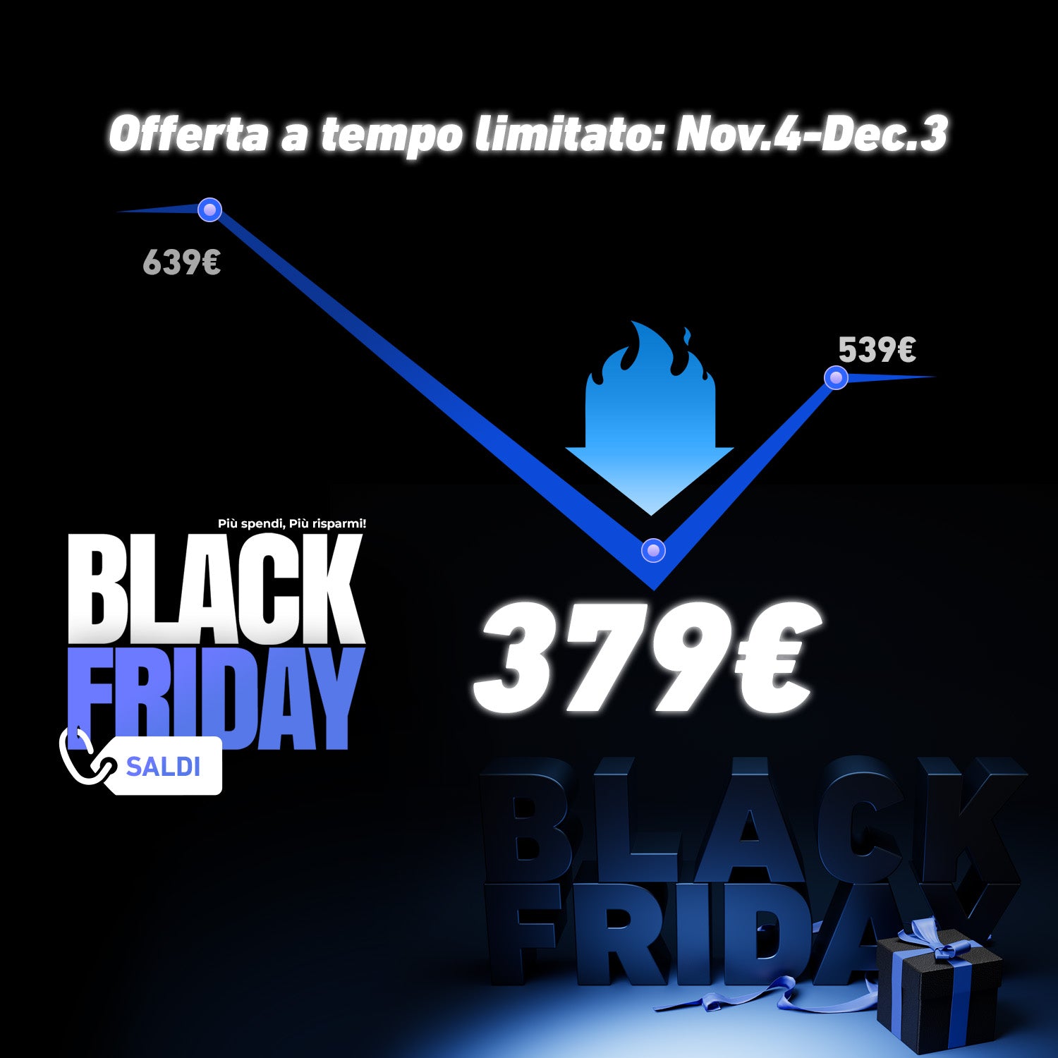 DeerRun A5 Pro Energie-2025 Smartes 2-in-1 Tapis roulant nero | Passa a una capacità di carico di 145 kg - Offerta lampo - solo per un periodo limitato