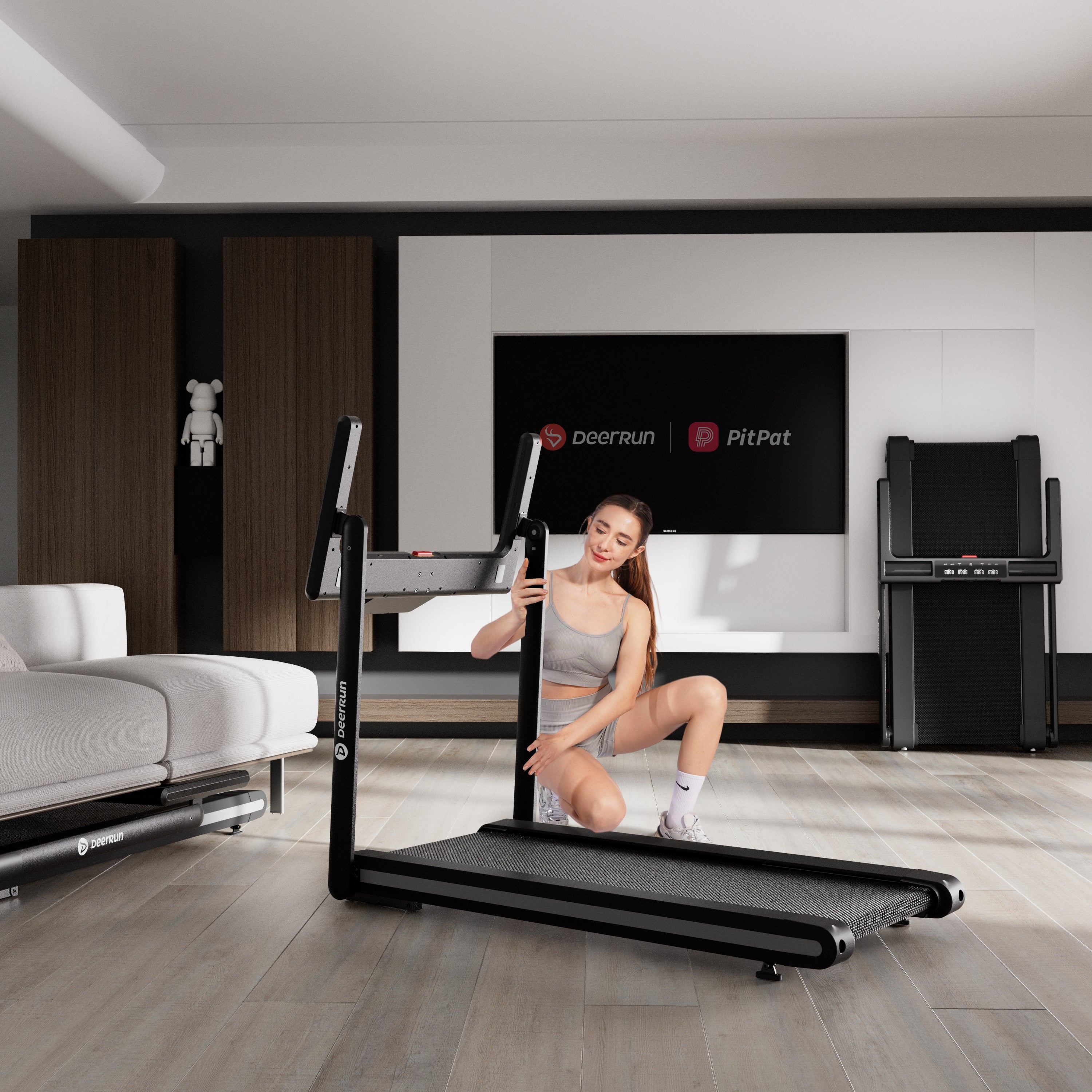 DeerRun X20 Smart Tapis roulant professionale - pendenza del 15%, fino a 18 km/h, ampia superficie di corsa