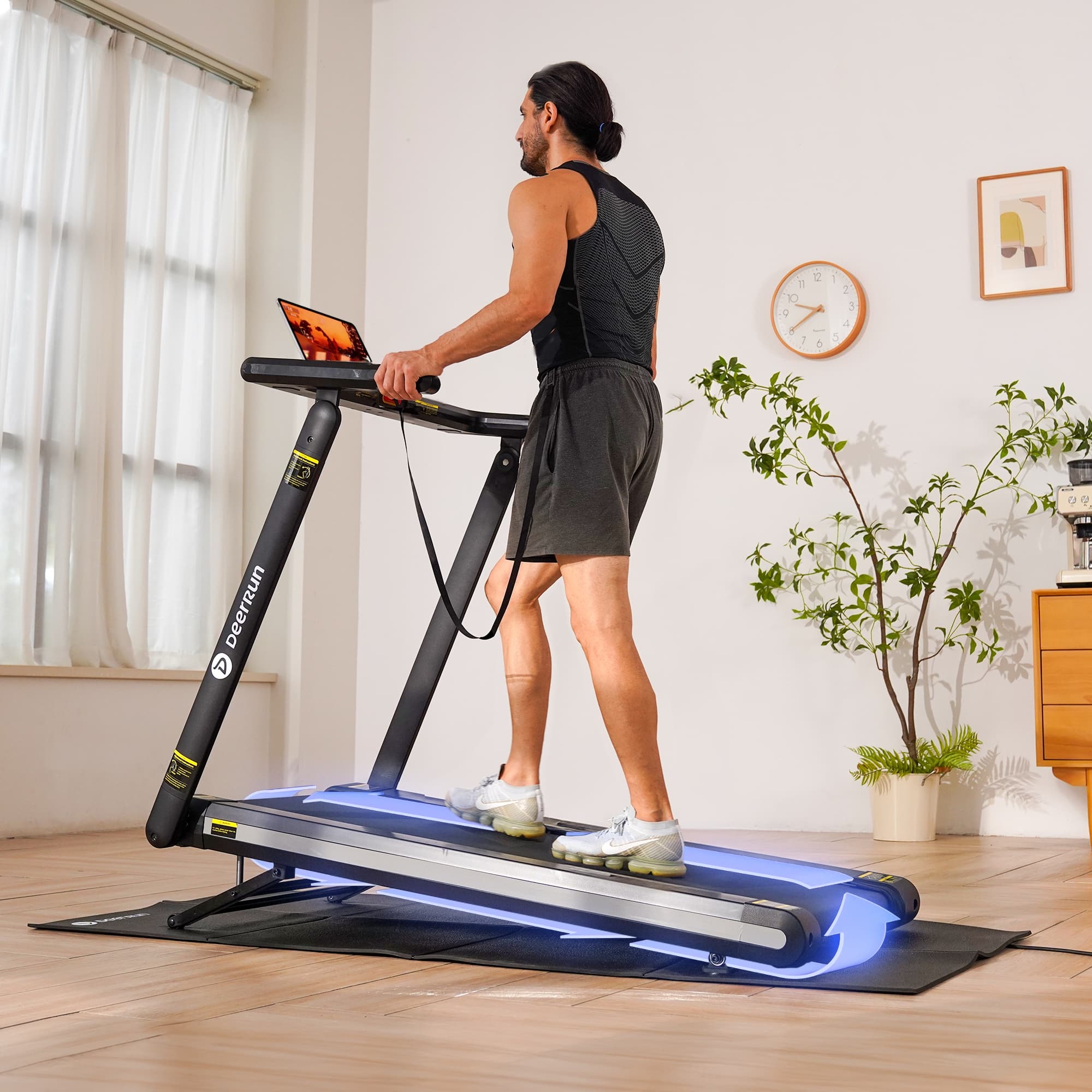 DeerRun X20 Smart Tapis roulant professionale - pendenza del 15%, fino a 18 km/h, ampia superficie di corsa