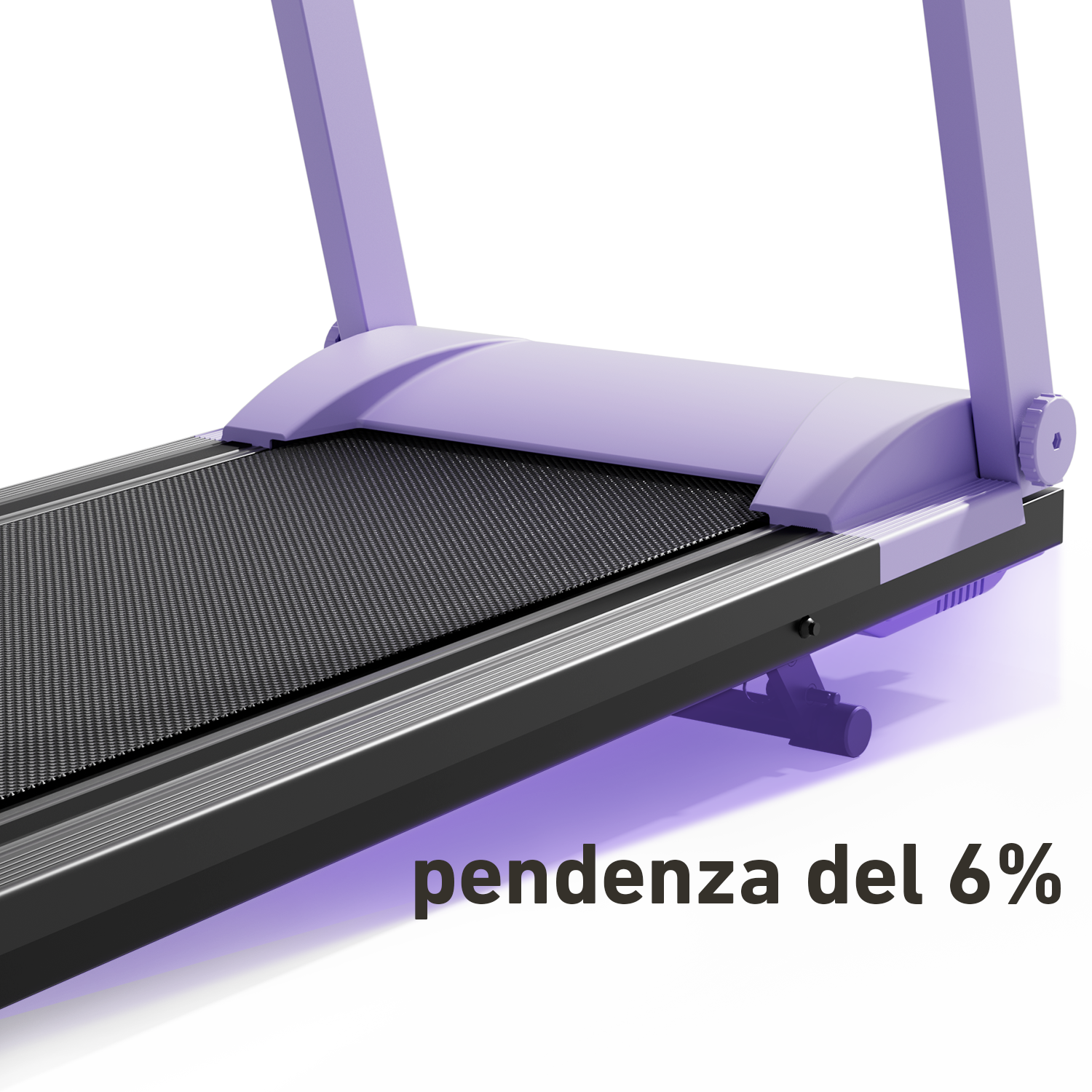 DeerRun A1 Urban-Tapis roulant pieghevole intelligente con pendenza del 6% e NFC | 150 kg, 16 km/h, Viola
