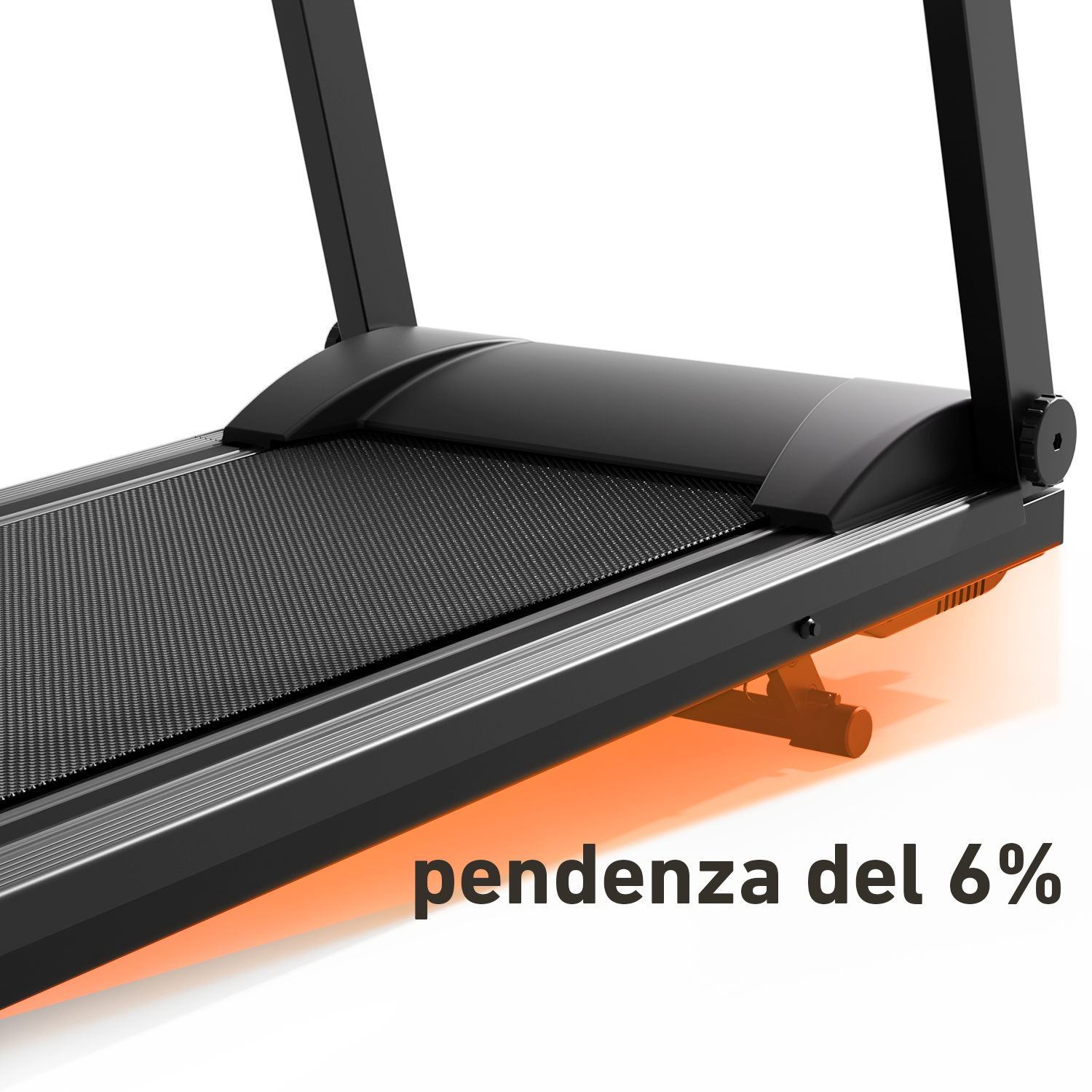 DeerRun A1 Urban-Tapis roulant pieghevole intelligente con pendenza del 6% e NFC | 150 kg, 16 km/h, Nero