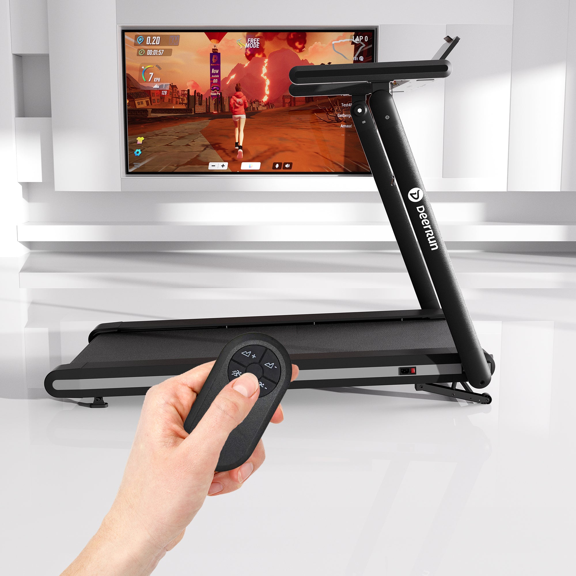 DeerRun X20 Smart Tapis roulant professionale - pendenza del 15%, fino a 18 km/h, ampia superficie di corsa