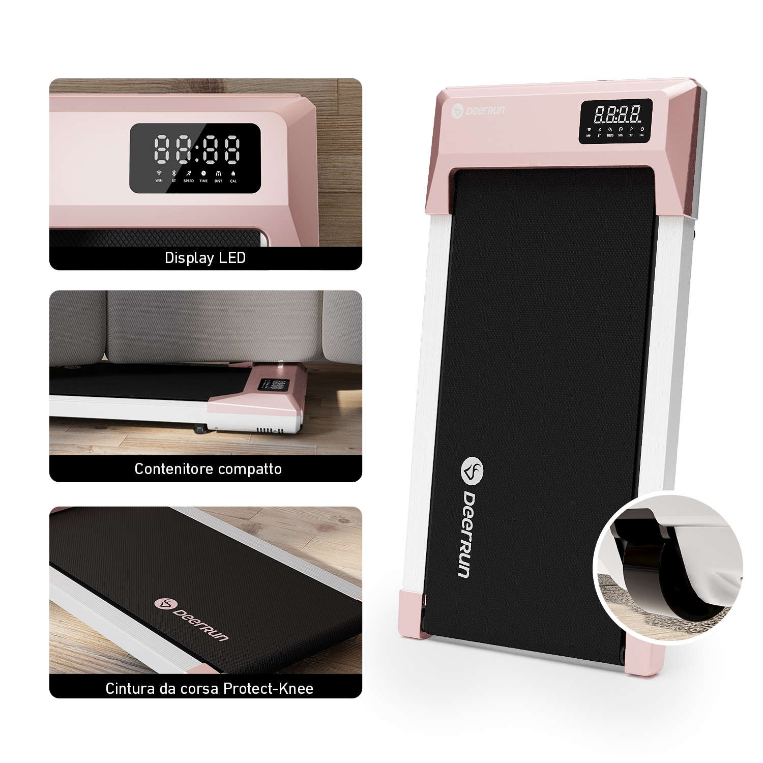 DeerRun Q1 Urban Smart-Walk-Tapis roulant –capacità di carico 136 kg