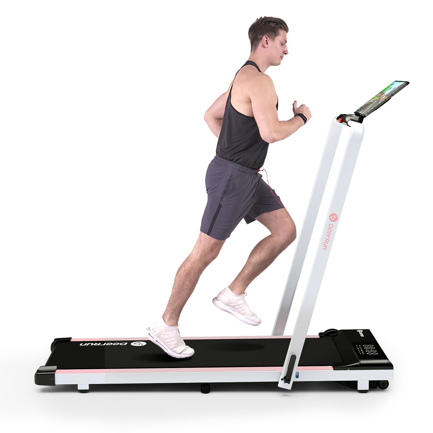 DeerRun A5 Pro Energie-2025 Smartes 2-in-1 Tapis roulant | Chip di aggiornamento e supporto NFC con capacità di carico di 145 kg e telecomando